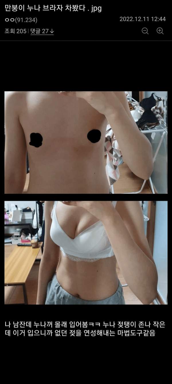 여성 브라의 매직