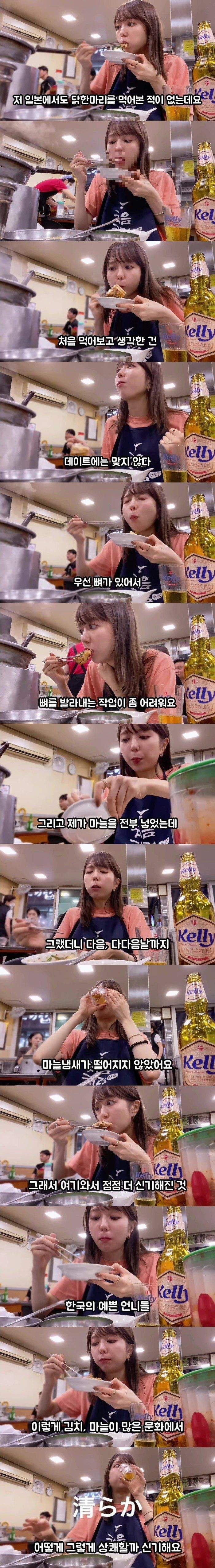 일본인이 닭한마리 먹고 느낀점