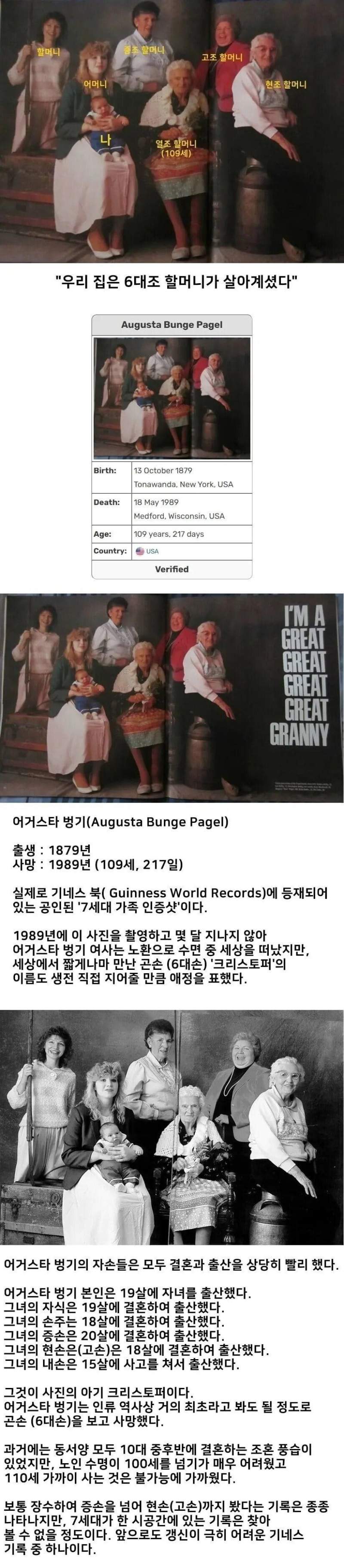 기네스북 기록을 깰수없는 일가족의 사진