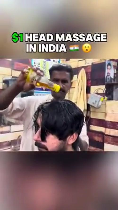 1달러짜리 인도 두피마사지